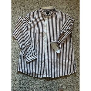 Armani Exchange Stripped White Red GrayRegular Fit XL Shirt Mens NWOT